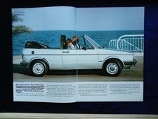 VW Golf 1 Cabrio Prospekt