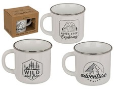 Becher Steingut Tasse in