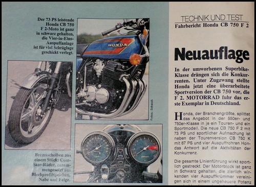 Das motorrad 1977 - honda, cb