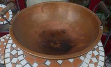 Kupferkessel 42cm - Mandelröster für gebrannte Mandeln - Kupfertopf mit Henkel