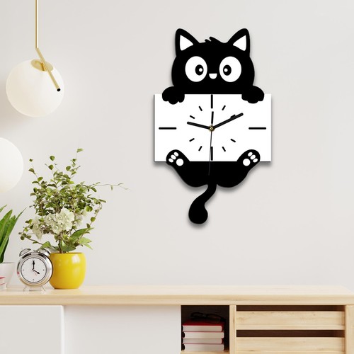 Leise katzen wanduhr mit - leise,