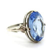 Antiker Art Deco Ring 835er Silber ~1920 Spinell antik edel Damenring rar