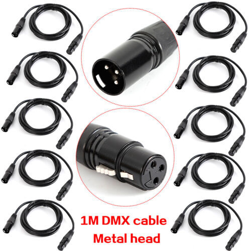 10x dmx kabel pin xlr - kabel, 1m