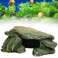 Aquarium Deko Flache Höhle Felsen Terrarium Fische Dekoration Versteck 1