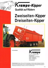 Krampe Zwei- / Dreiseiten- Kipper, orig. Prospekt 1999