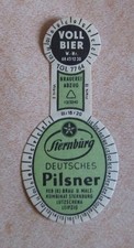 DDR Bieretikett  Deutsches Pilsner, VEB BRAU-u. MALZ-KOMB. STERNBURG LUTZSCHENA