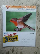 3 x "Vögel", Sammel- Musterkarten, Atlas-Verlag, neu!