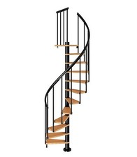 DOLLE Spindeltreppe Calgary Anthrazit Wendeltreppe Raumspartreppe 120-140 cm