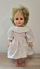 Nette Kunststoff Puppe MMM Drei-M Doll 36 cm Schlafaugen Sammler Vintage 