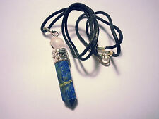 Halb Edelstein Anhänger Spitzen mit Kordel gemstone pendant gemme gemma