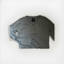 Marc O Polo Kurze Strickjacke Gr S 36 Cropped Seide Cashmere Grau Kaki 