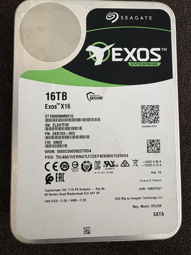 Seagate exos x16 16tb hard - seagate,