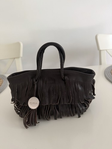 Furla vintage leder handtasche - leder,
