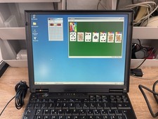 IBM Thinkpad 600, P2 300mHz, 64 mb RAM, USB, 3 Laufwerke, SSD - DOS Retro PC