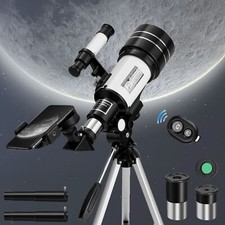 Reise Teleskop Spektiv 300/70 + Smartphone Adapter Kinder Einsteiger DE