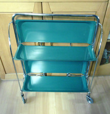 Nr. 3 restauriert ohne Rost Dinett nur ca 7 kg  Servierwagen Teewagen 55-65er J.