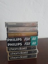 8 Leerkassetten Musikkassetten MCs von Philips, Silver Sound,Permaton original 