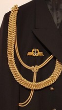 Frühe Bundeswehr Marine Fangschnur Affenschaukel Adjutantenschnur Gold Admiral 