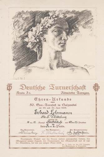 Urkunde deutsche turnerschaft - urkunde,