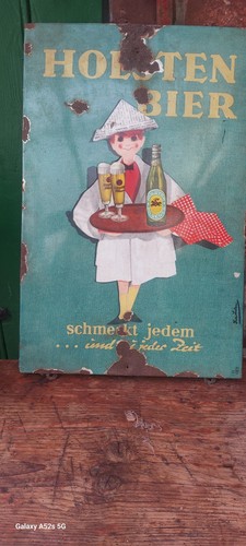 Emailleschild holsten edel - holsten,