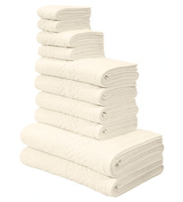 Home Affaire REGONA Creme 10-tlg. Handtuch-Set 100% Baumwolle UVP:69,90€ (4202)