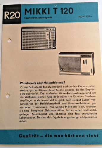 Ddr prospekt taschenradio - ddr,