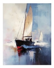 Segelboot-Wandkunst Nautische