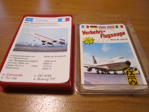 Quartett verkehrsflugzeuge - quartett, "verkehrsflugzeuge"