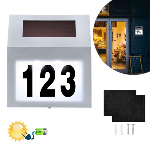 Design solar hausnummer mit - hausnummer,