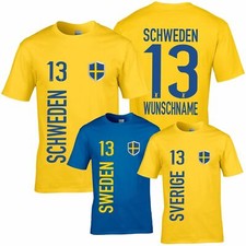 FanShirt SCHWEDEN Trikot Kinder Druck Nummer Name Jersey WM SVERIGE FanShirts4u