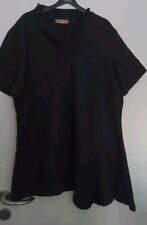 D'Celli Italy Kleid M L 40 38 42 Tunika Top neu w Leinen schwarz Kaftan Rock 