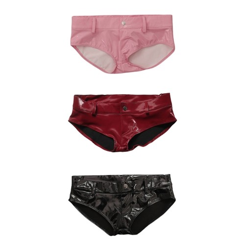 Faux leather skinny shorts - faux, for