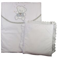 4-tlg.Set Baby Bettwäsche Decke Kissen für Kinderwagen Stubenwagen Wiege