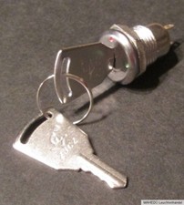 Mini Miniatur Schlüsselschalter Schalter Schloss 2 Schlüssel Drehschalter 12V 1A