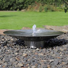 Wasserschale Edelstahl Garten Springbrunnen 60 cm Edelstahlschale Komplettsett