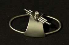 Stylischer Halstuchhalter Schalhalter Brosche Tuchhalter silberfarben