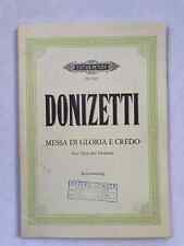 Noten. Donizetti. Messa di Gloria e Credo.  Klavierauszug mit Text.