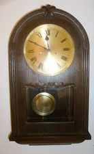 Wanduhr, Regulator, Pendeluhr, Uhrwerk Fa DUFA läuft einwandfrei, Bim-Bam Schlag