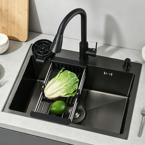 Schwarz küchenspüle set - küchenspüle,