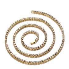 4mm iced out tennis kette - 4mm,