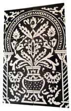 Fliesenbild schwarz weiß