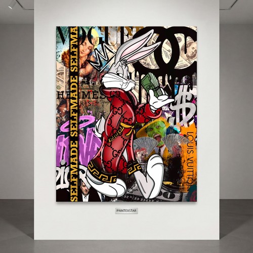 Pop art bugs bunny graffiti - pop-art,