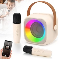 Karaoke Maschine für Kinder Erwachsene Mini Karaoke Maschine mit 2 Mikrofonen