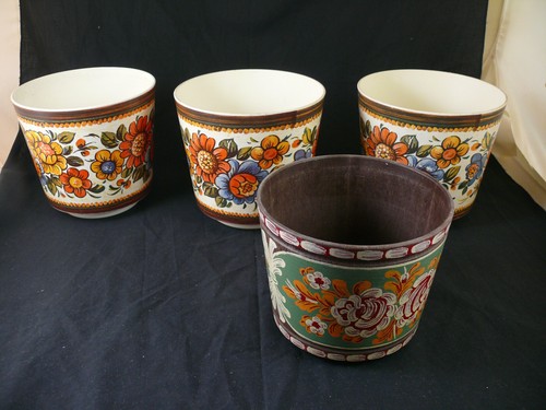 Vintage blumenübertopf - 3,