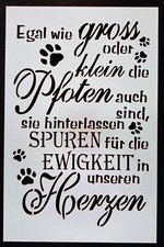 Shabby Chic Schablone Hund