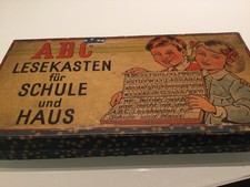 Antiker  ABC Lesekasten für