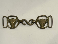 Alte Gürtelschnalle Metzger Schlachter Bronze/Messing Stier Rind Kuhkopf um 1900