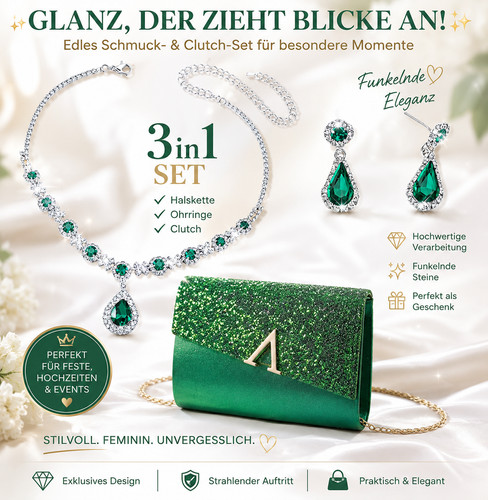 Glitzer abendtasche set für - glitzer-abendtasche,