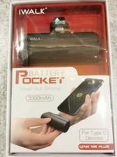 1 x iWalk  USB-C für  Huawei Smartphones etc. 3300 mA Zusatzakku Batterie