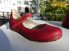 EL NATURALISTA N973 Mary Jane Damen Schuhe Klett Leder Bordo Rot Spain Gr.40 Neu